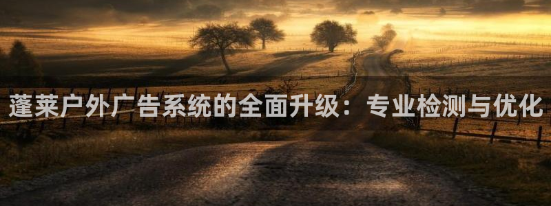 杏宇平台注册地址：蓬莱户外广告系统的全面
