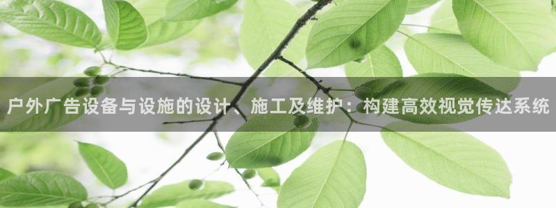 杏宇平台登录步骤是什么：户外广告设备与设施的设计、施工及维护：构建高效视觉传达系统
