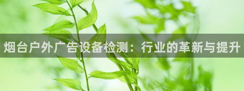 杏宇平台代理多少钱：烟台户外广告设备检测：行业的革新与提升