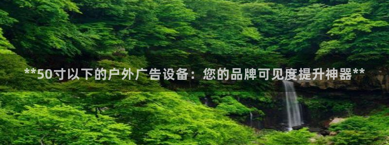 杏宇平台代理怎么样：**50寸以下的户外广告设备：您的品牌可见度提升神器**