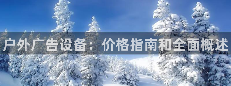 杏宇平台代理怎么样啊：户外广告设备：价格指南和全面概述
