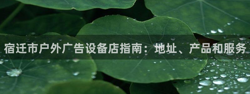 杏宇平台代理怎么赚钱的：宿迁市户外广告设备店指南：地址、产品和服务