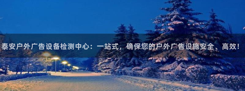 杏宇平台登录步骤图：泰安户外广告设备检测中心：一站式，确保您的户外广告设施安全、高效！