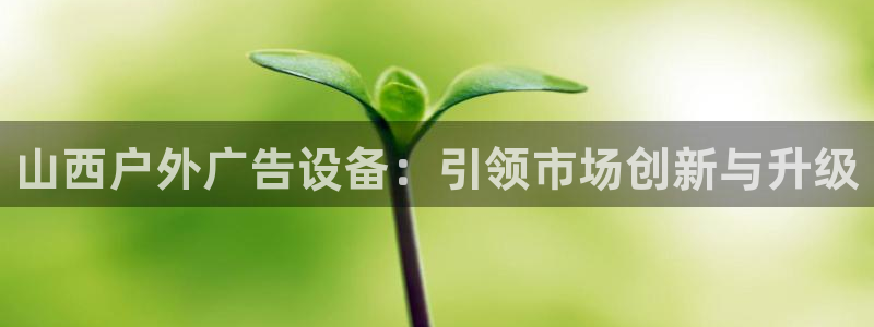 杏宇平台登陆：山西户外广告设备：引领市场