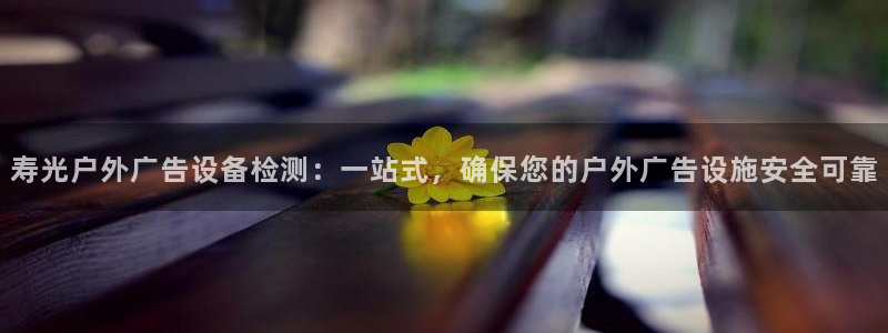 杏宇平台好吗：寿光户外广告设备检测：一站